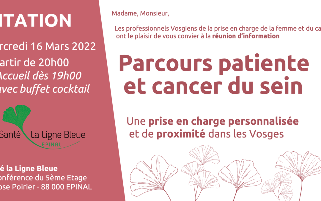 Le Pôle Santé La Ligne Bleue organise une soirée spéciale cancer du sein